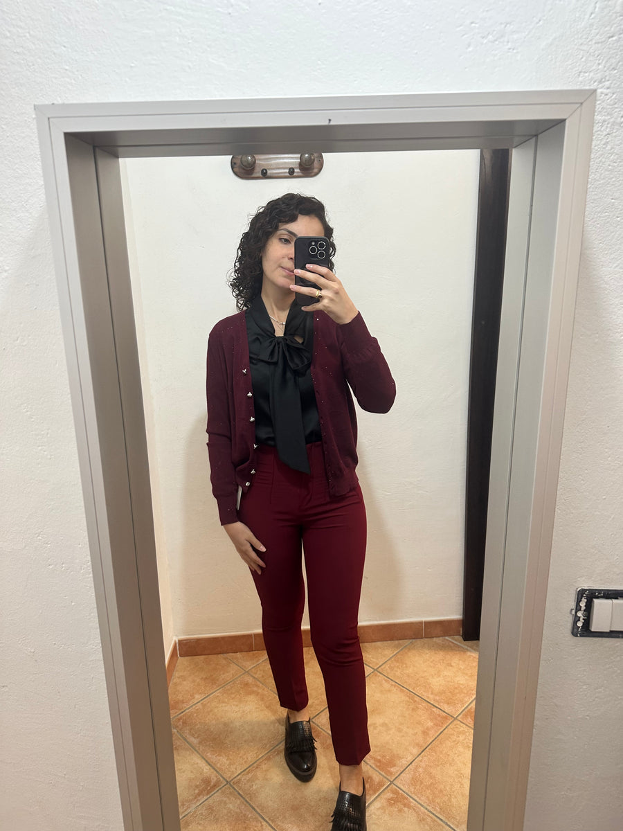 Cardigan lurex bottoncini gioiello