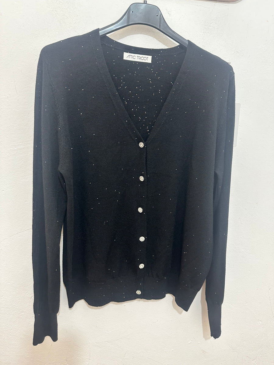 Cardigan lurex bottoncini gioiello
