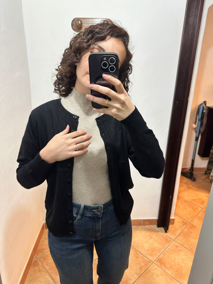 Cardigan classic scollo tondo