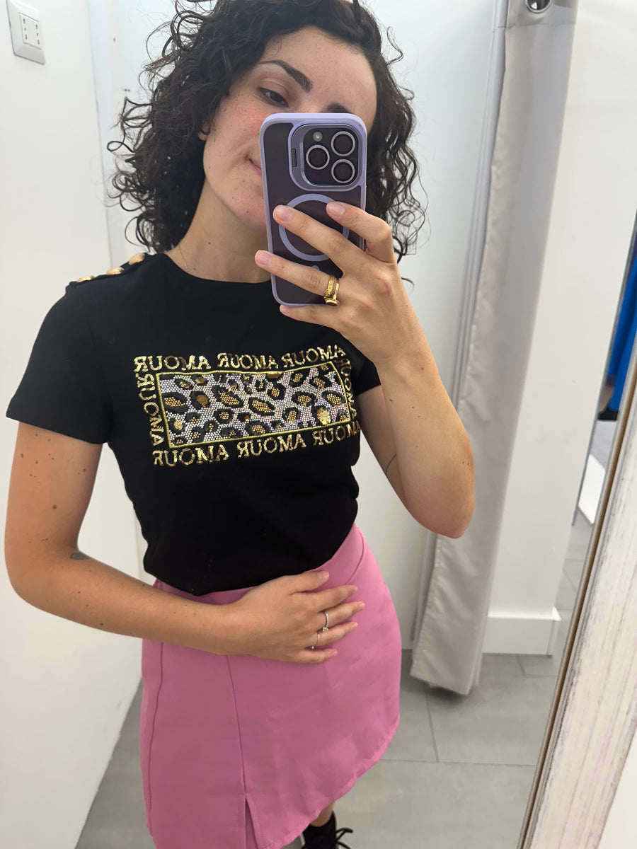 T shirt brillantini amour