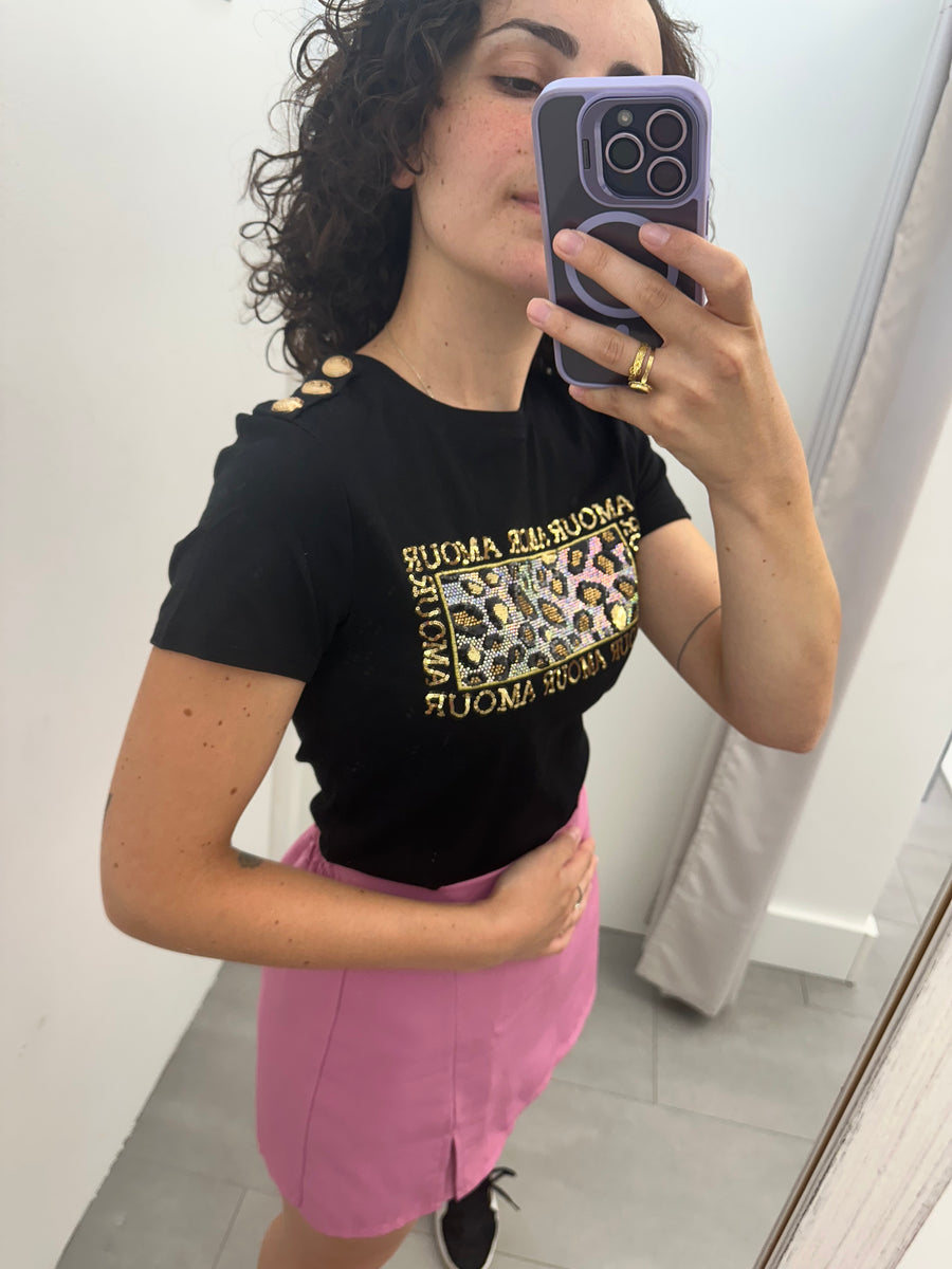 T shirt brillantini amour