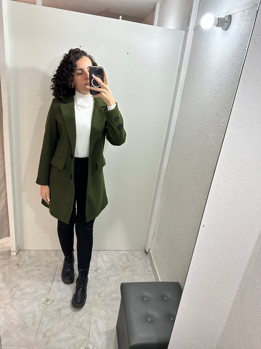 Cappotto classic verde militare