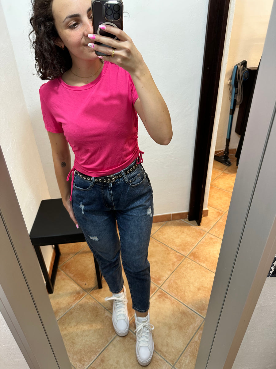 Jeans mom scuro