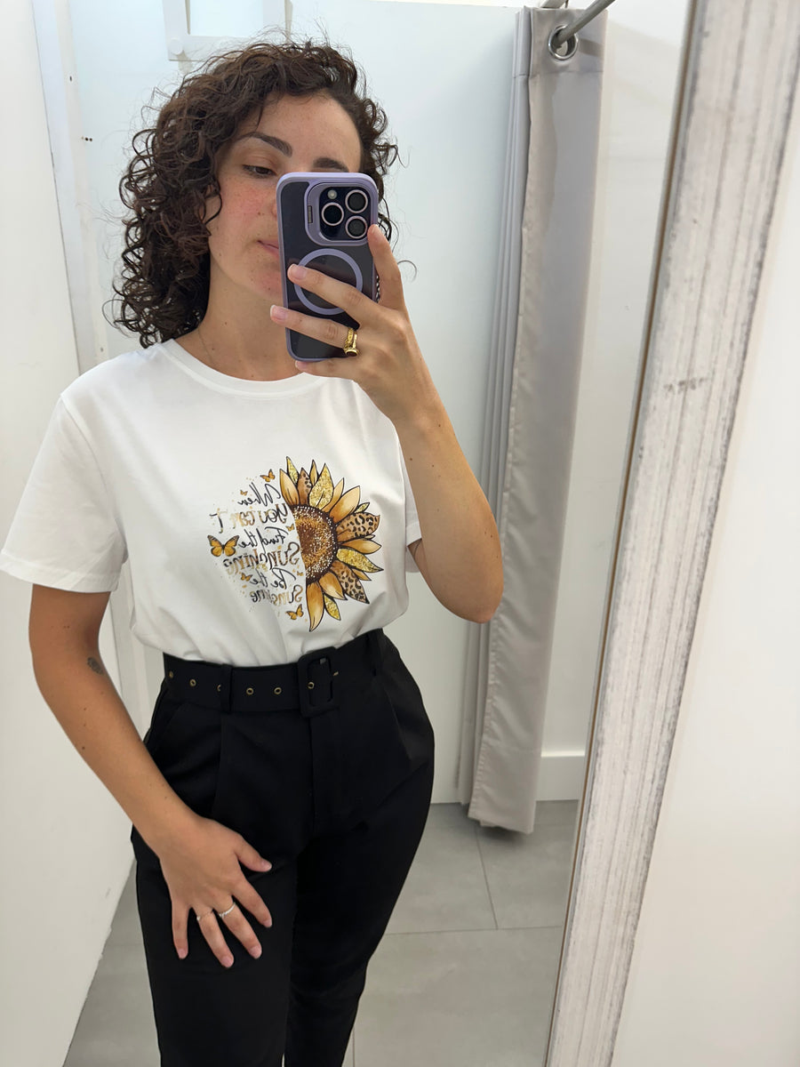 T shirt girasole e scritte