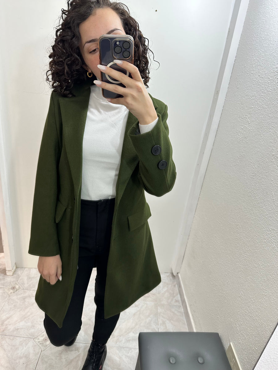 Cappotto classic verde militare