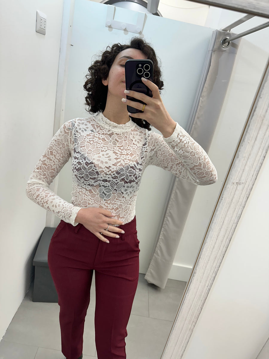 Body pizzo bianco