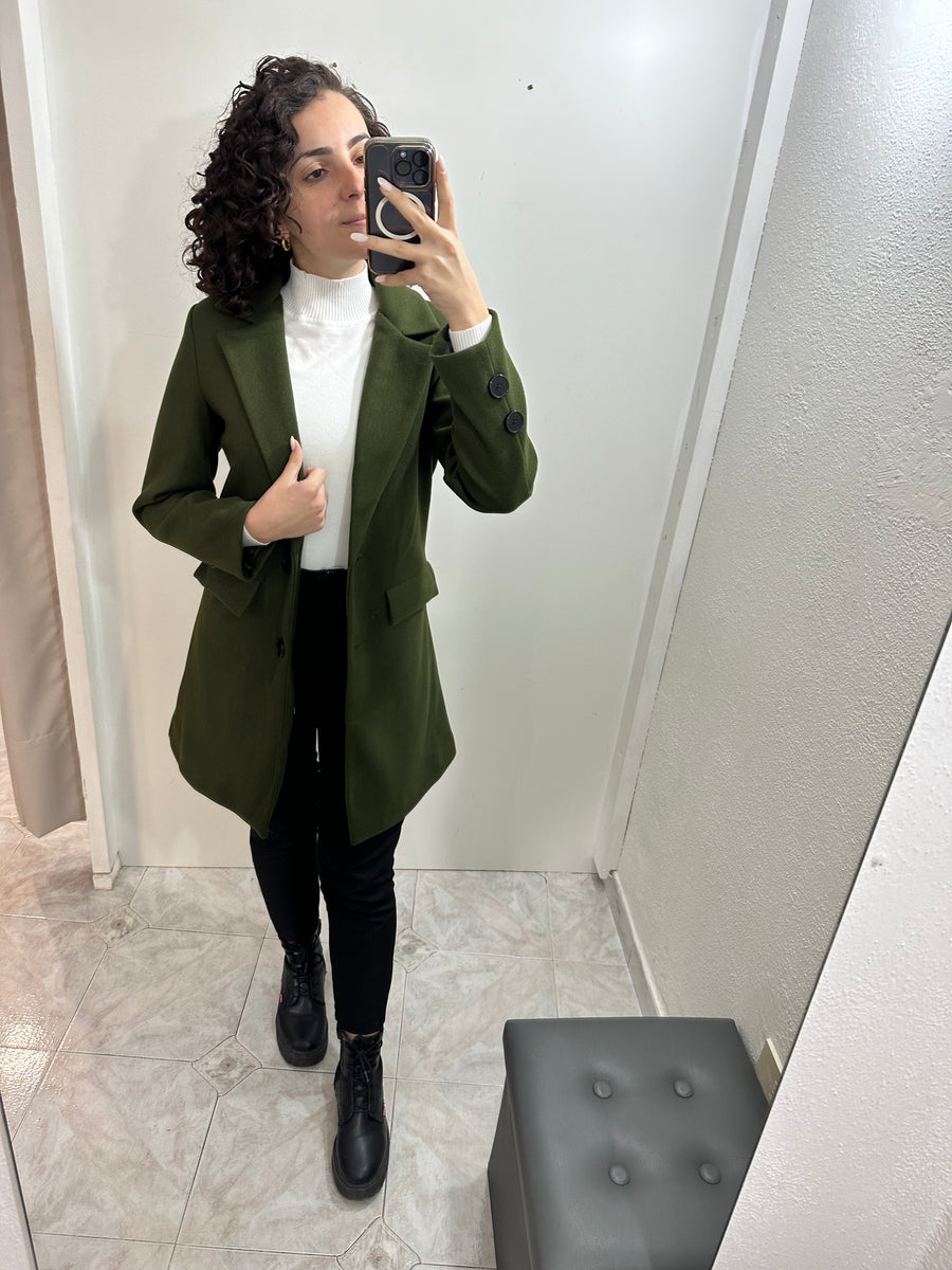 Cappotto classic verde militare