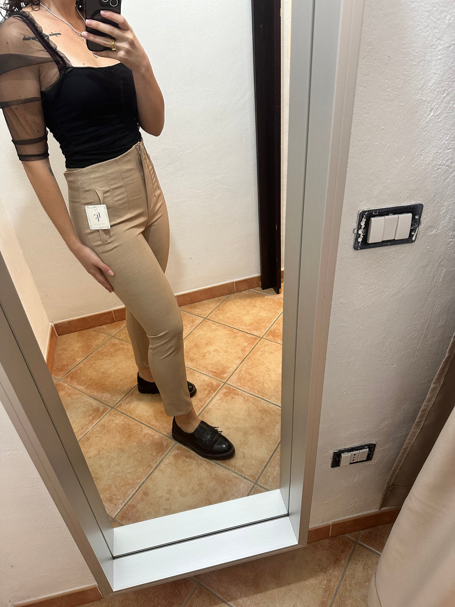 Pantaloni classic beige