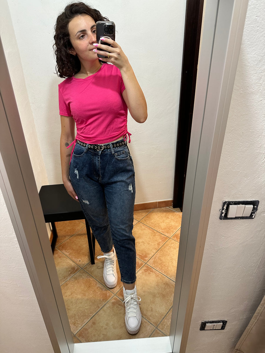 Jeans mom scuro