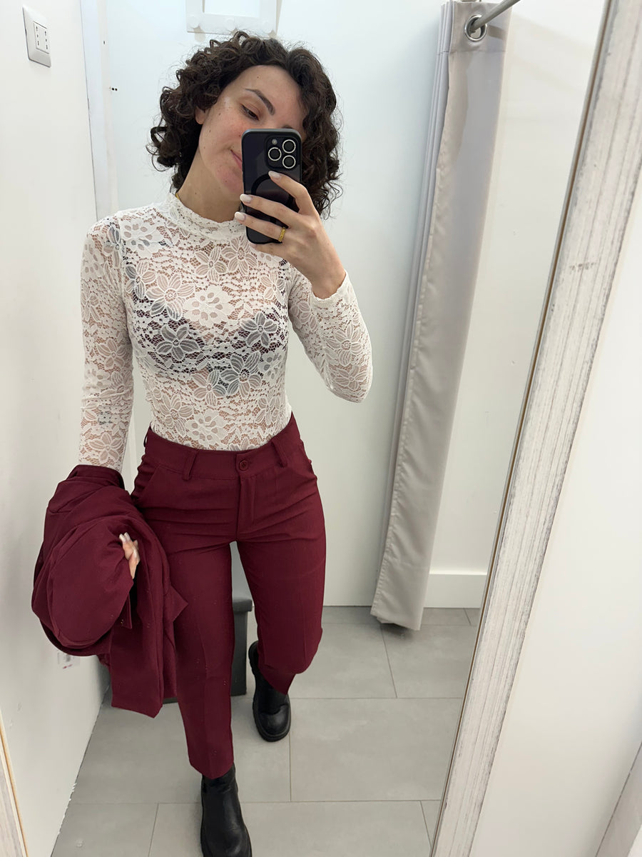 Body pizzo bianco