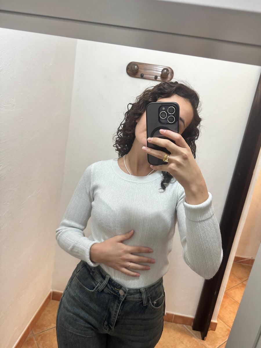 Maglioncino lurex girocollo