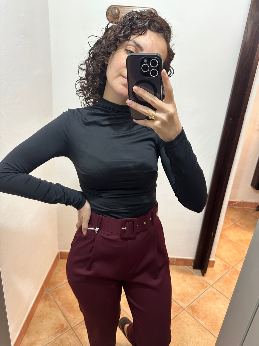 Maglia rouge collo medio