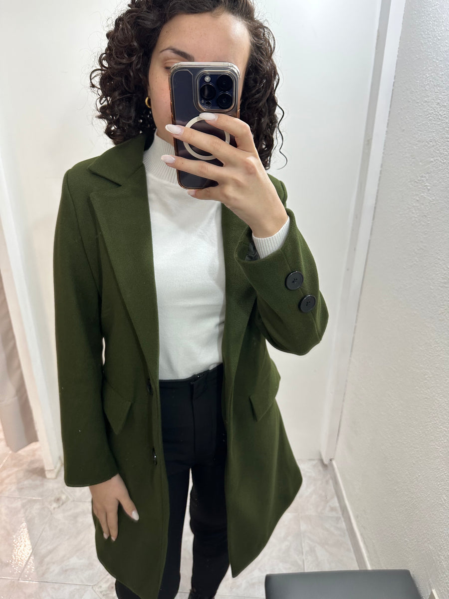 Cappotto classic verde militare