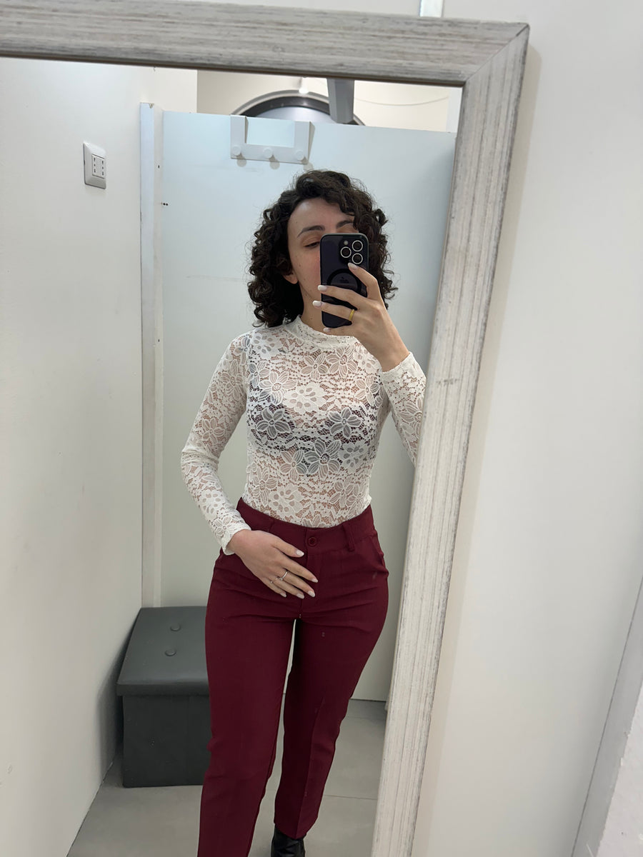 Body pizzo bianco