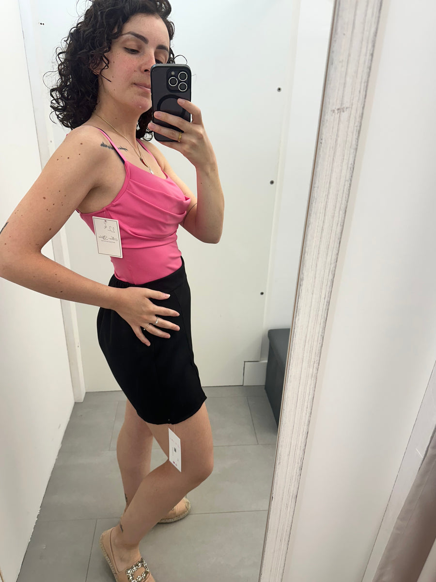 Body scollo rouge rosa