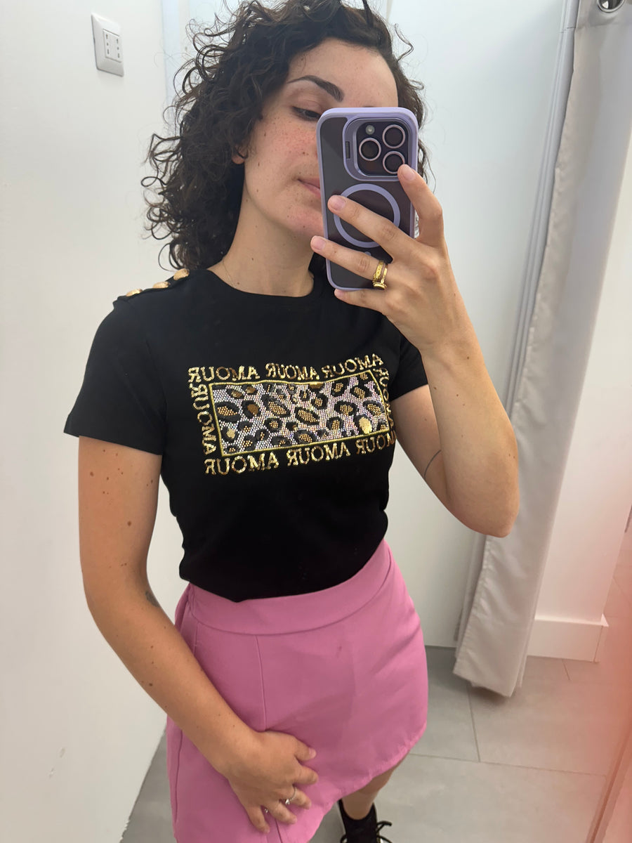 T shirt brillantini amour