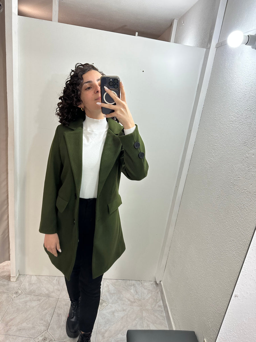 Cappotto classic verde militare