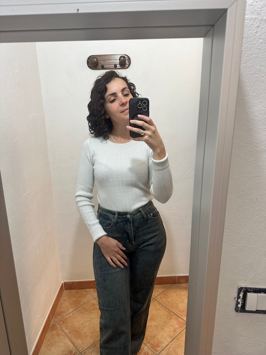 Maglioncino lurex girocollo