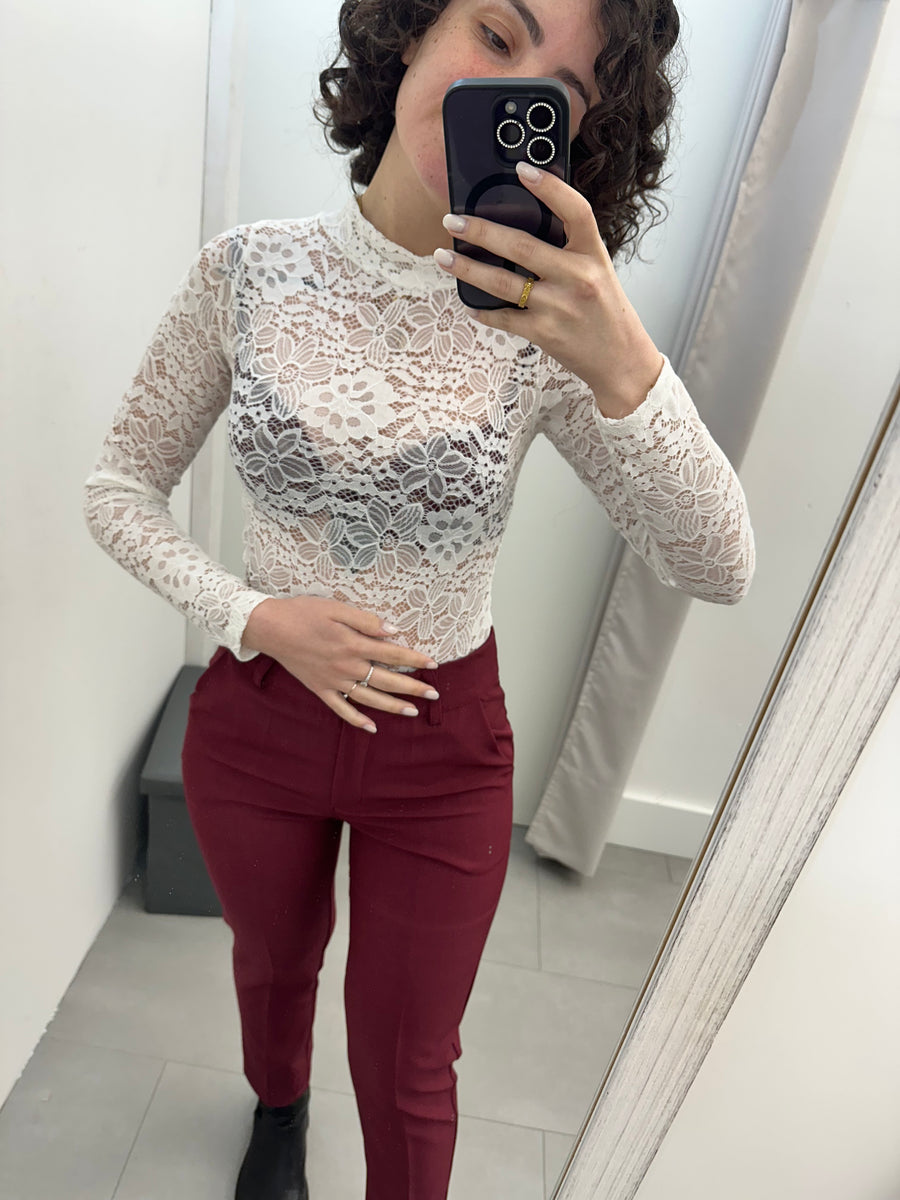 Body pizzo bianco