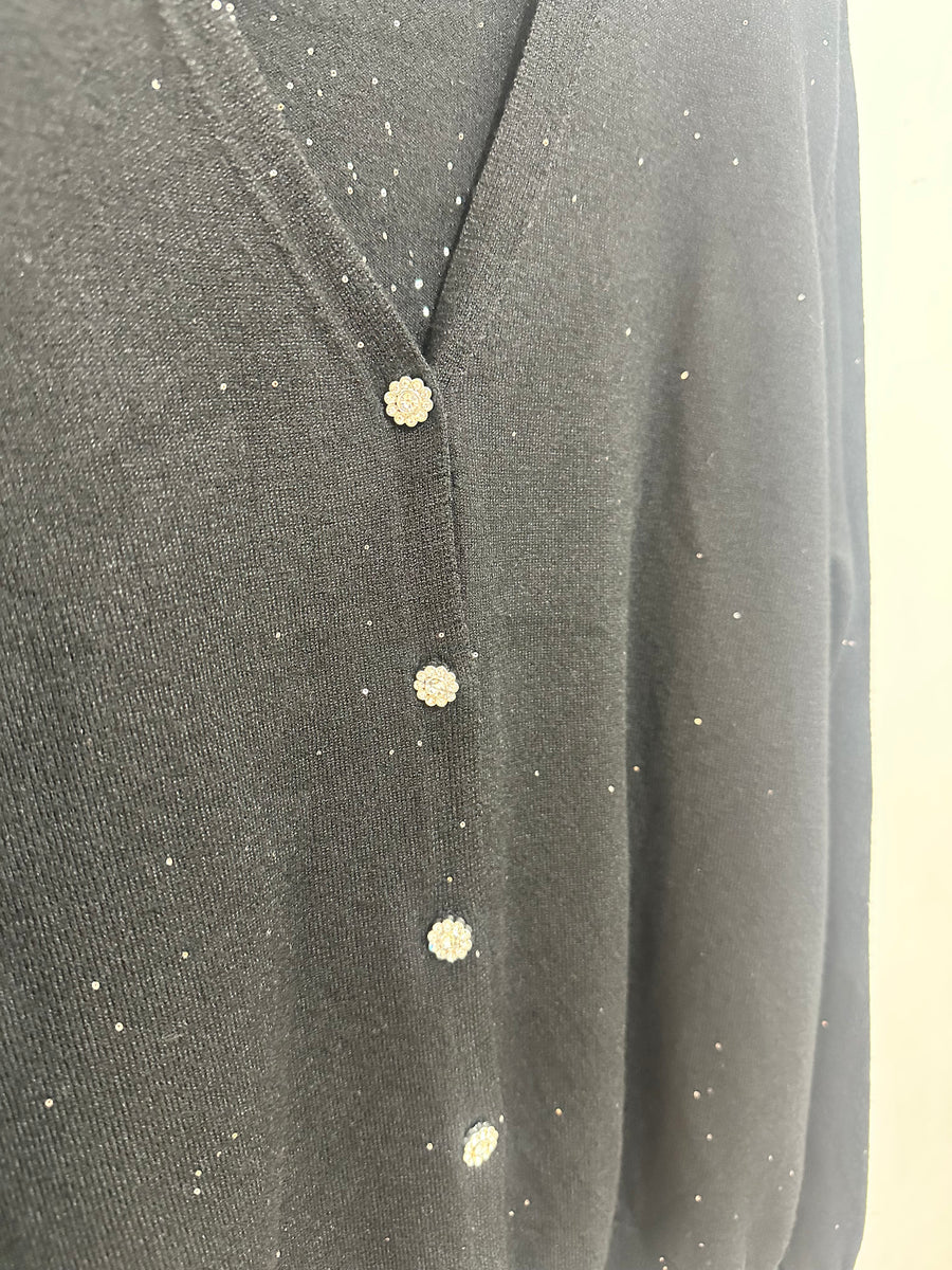 Cardigan lurex bottoncini gioiello