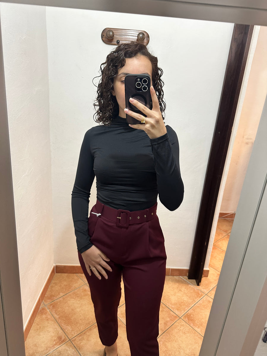 Maglia rouge collo medio