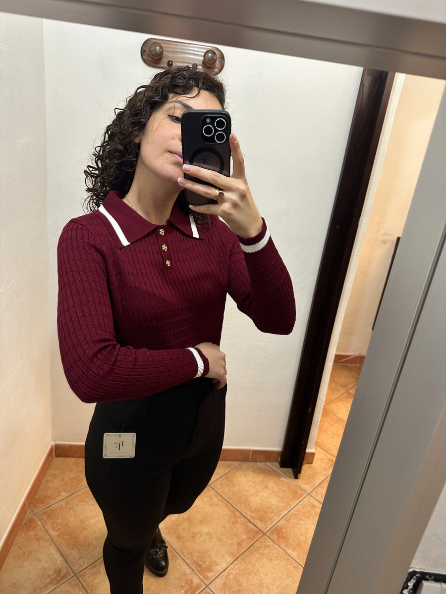 Maglioncino colletto a polo