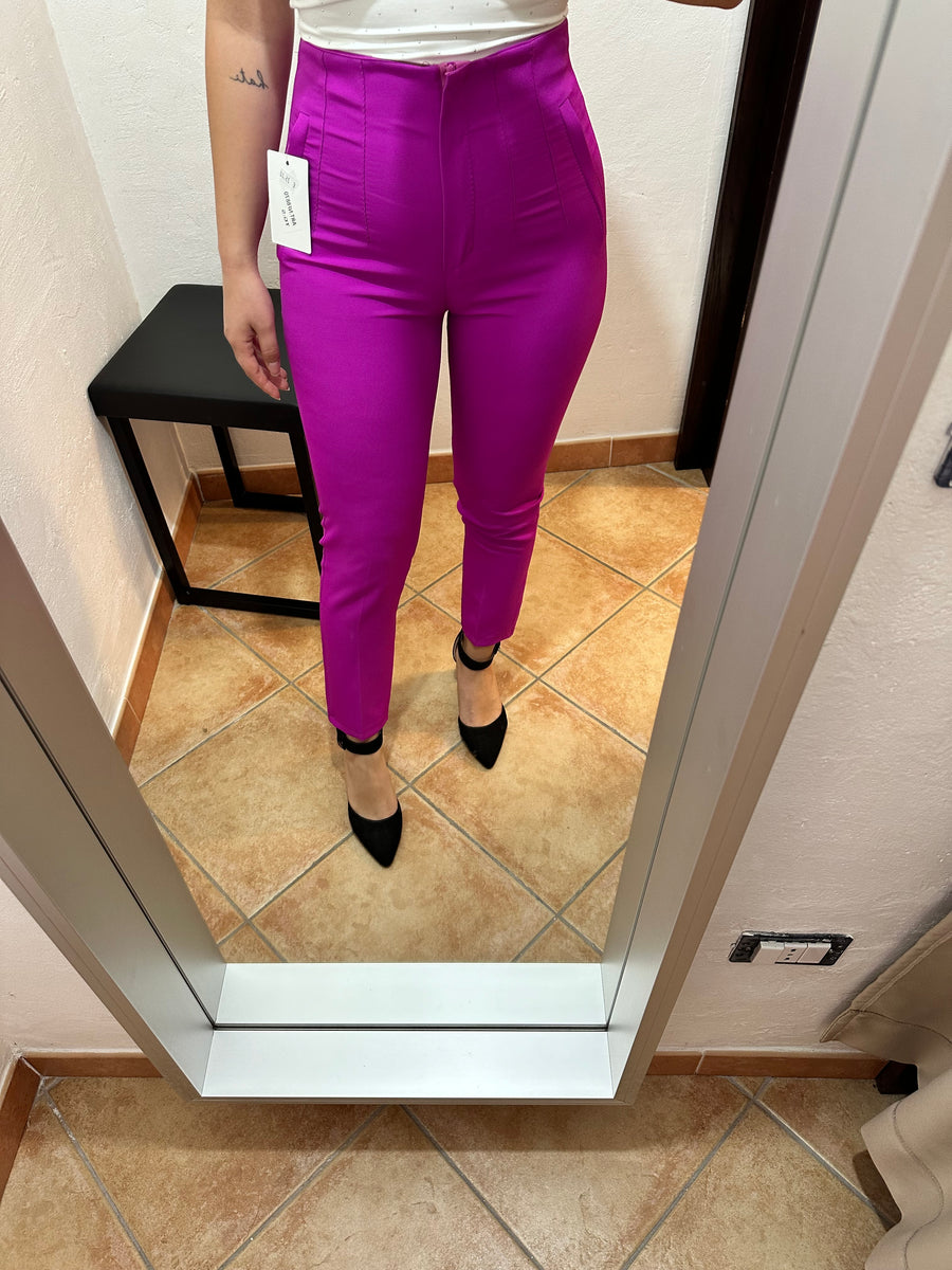 Pantaloni classic magenta