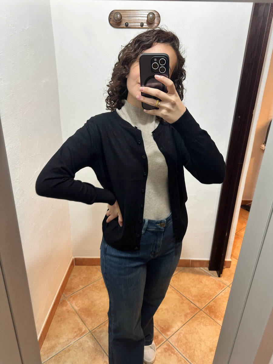 Cardigan classic scollo tondo