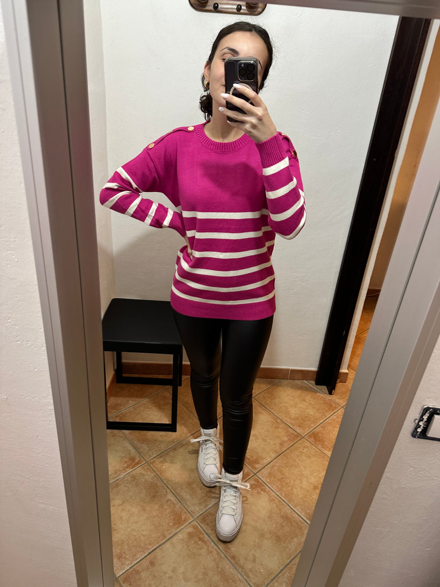 Maglione over a righe