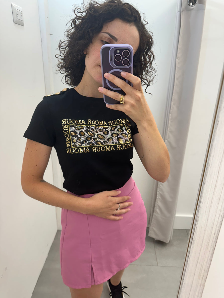 T shirt brillantini amour