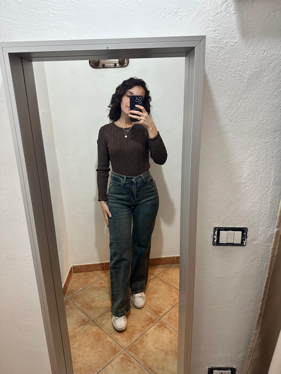 Maglioncino lurex girocollo