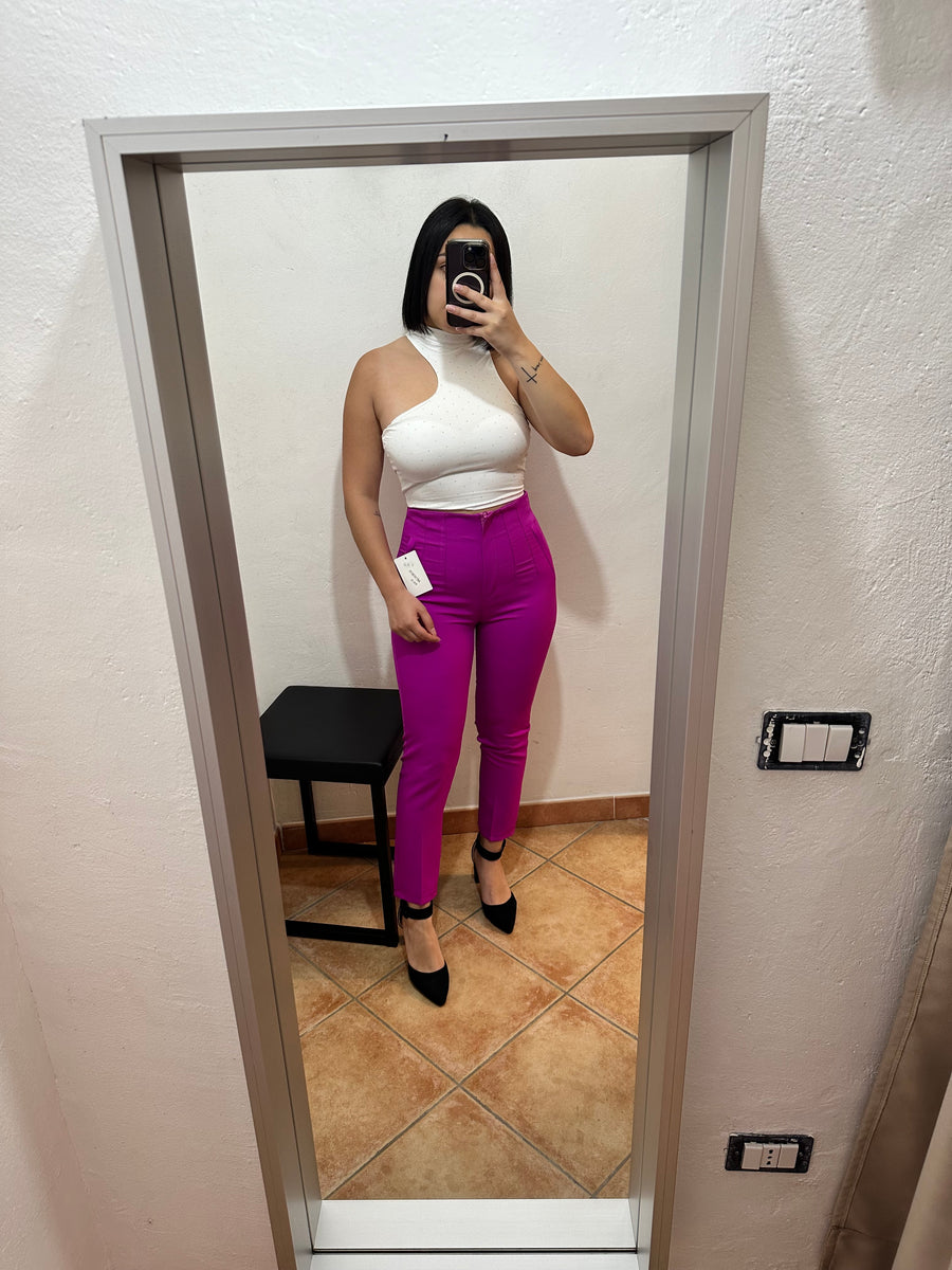 Pantaloni classic magenta