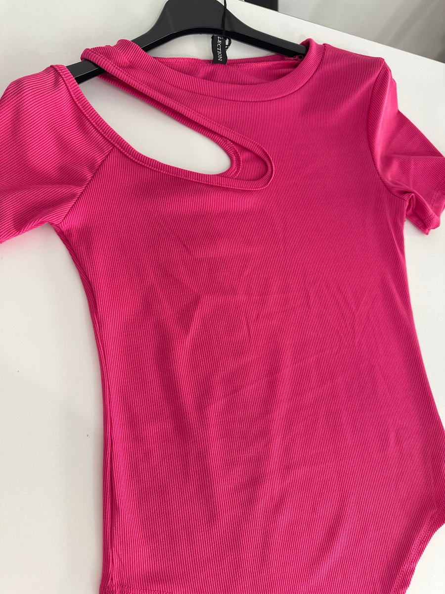 Body t shirt apertura spalla