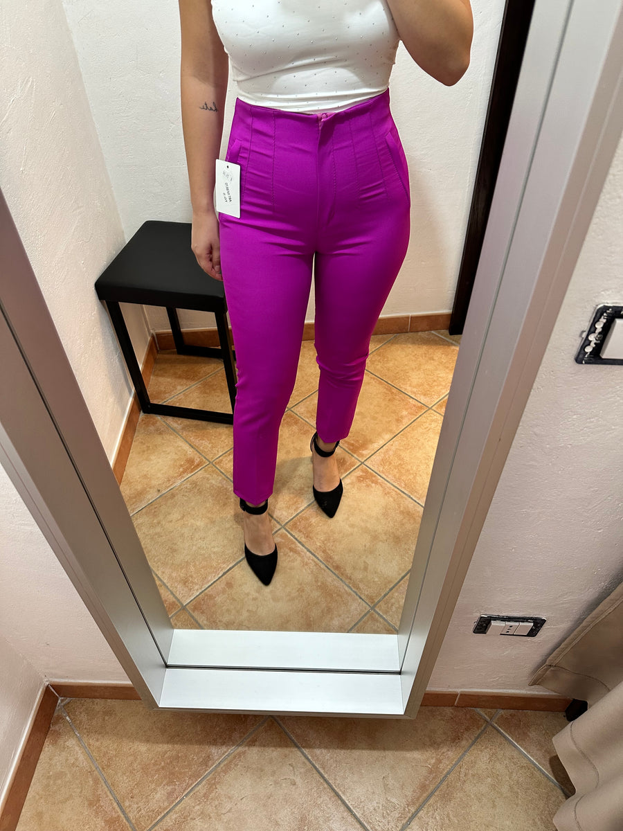 Pantaloni classic magenta