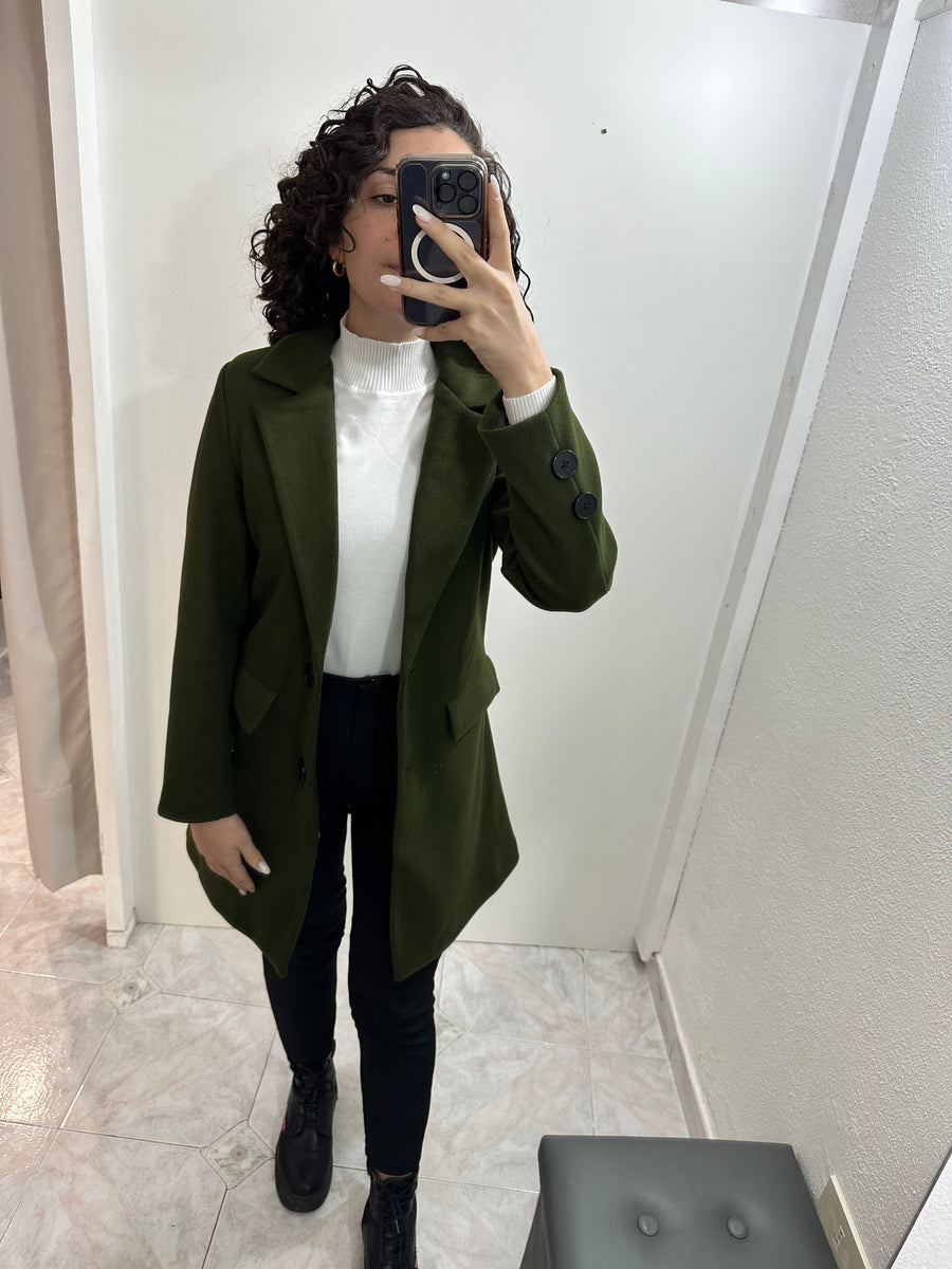 Cappotto classic verde militare