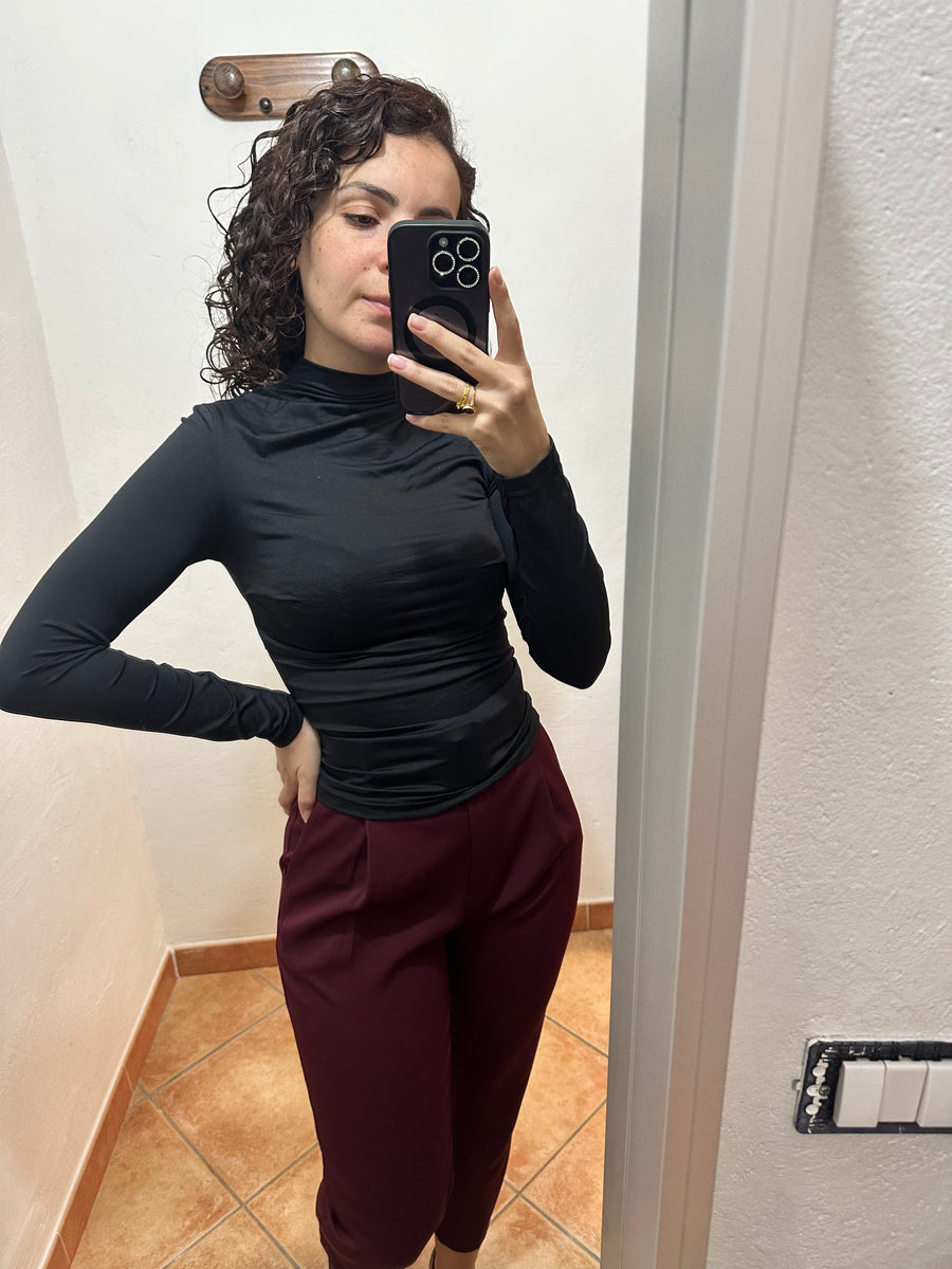 Maglia rouge collo medio
