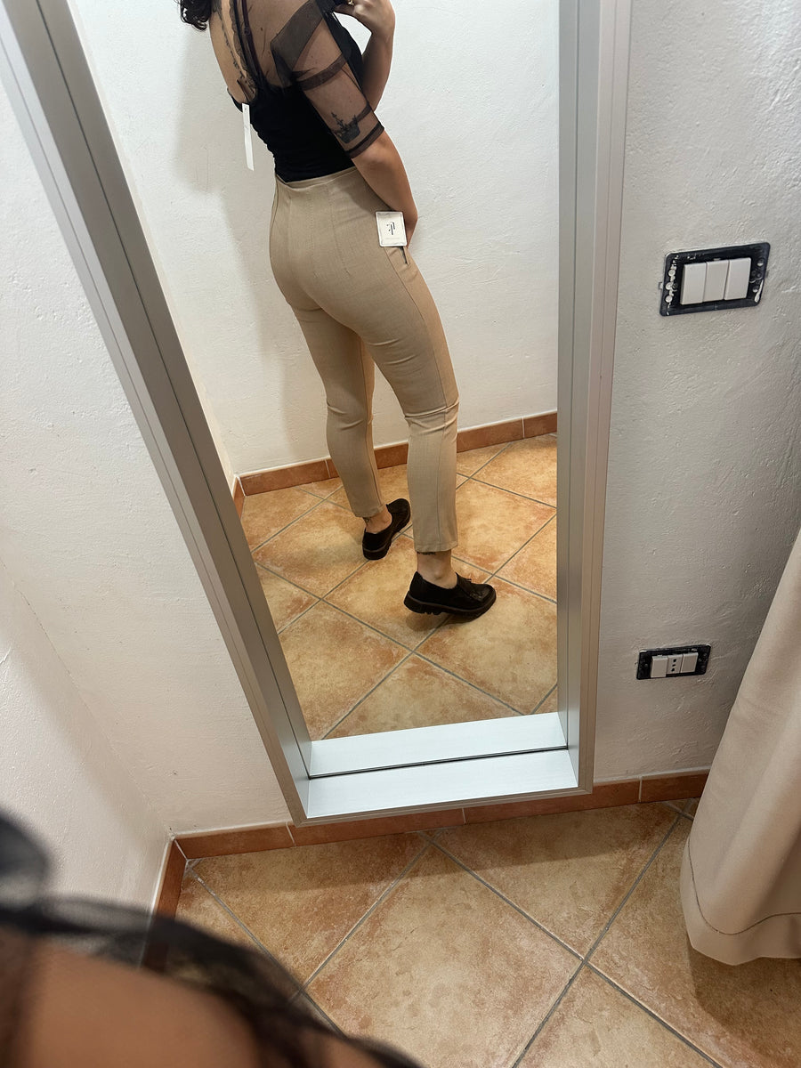 Pantaloni classic beige