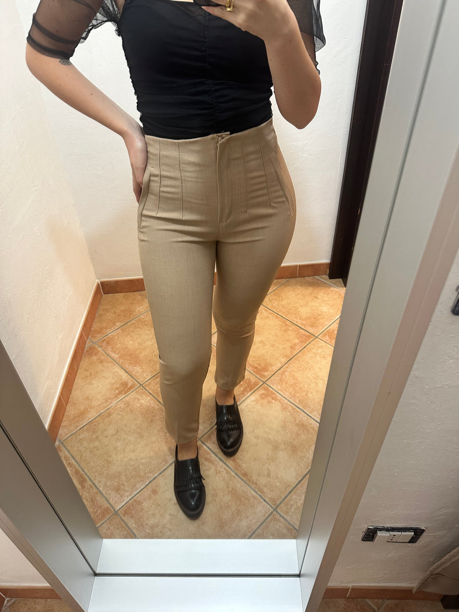 Pantaloni classic beige