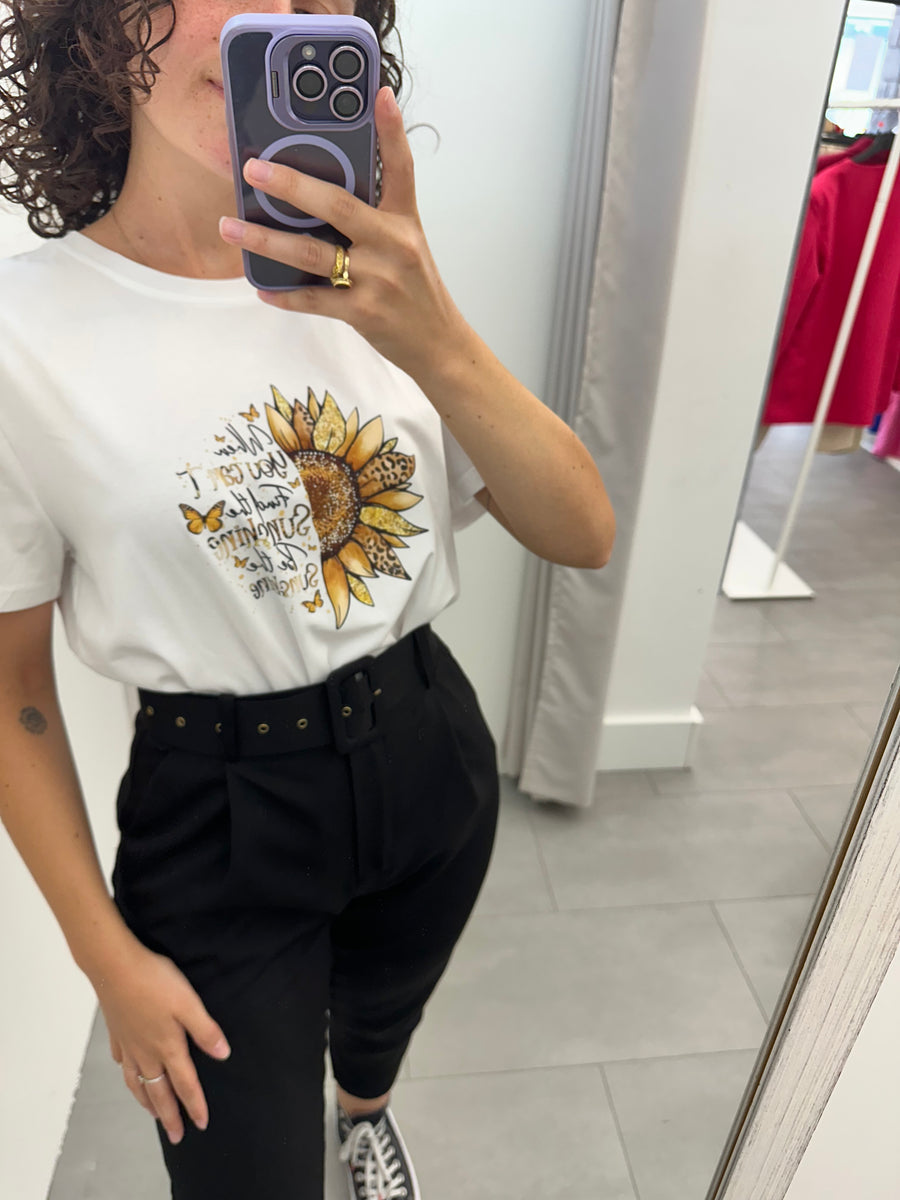 T shirt girasole e scritte