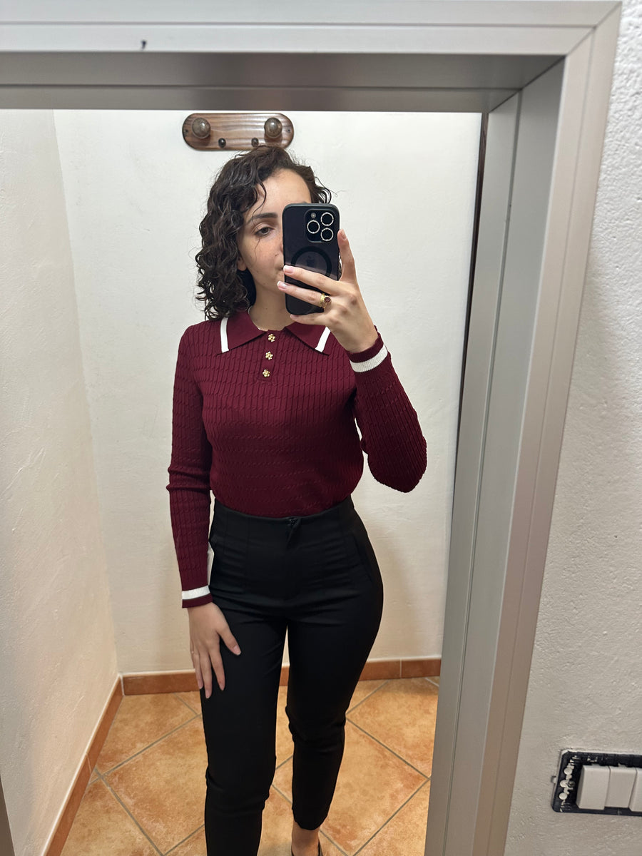 Maglioncino colletto a polo