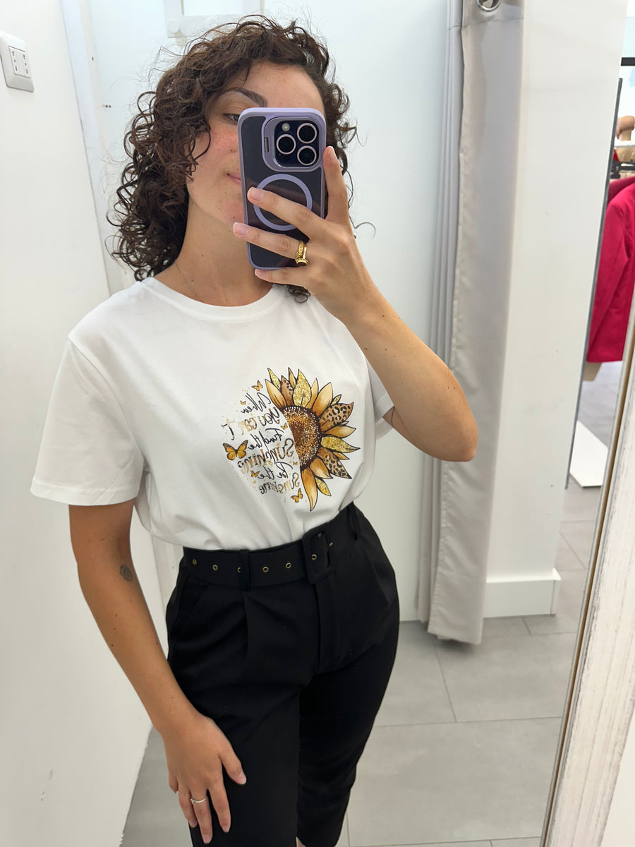T shirt girasole e scritte