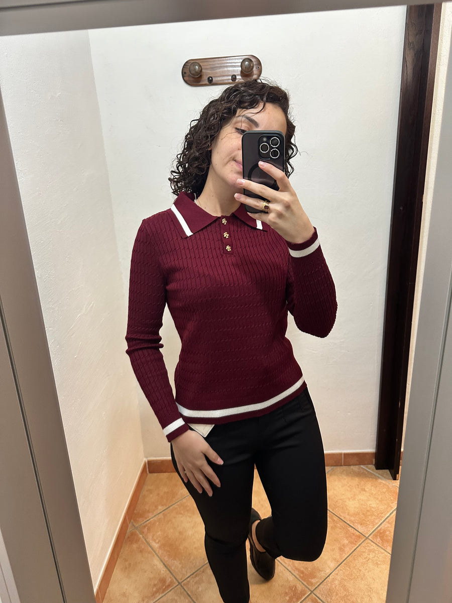 Maglioncino colletto a polo