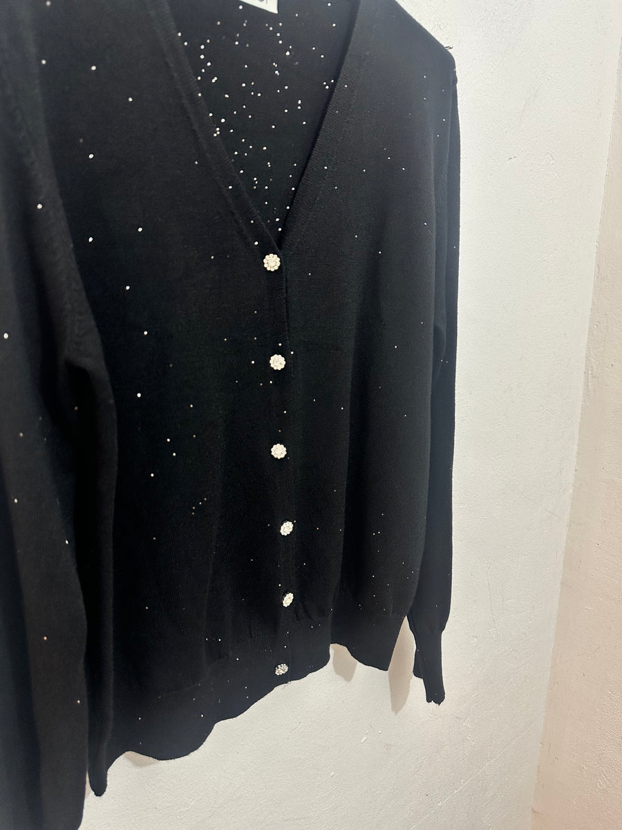 Cardigan lurex bottoncini gioiello