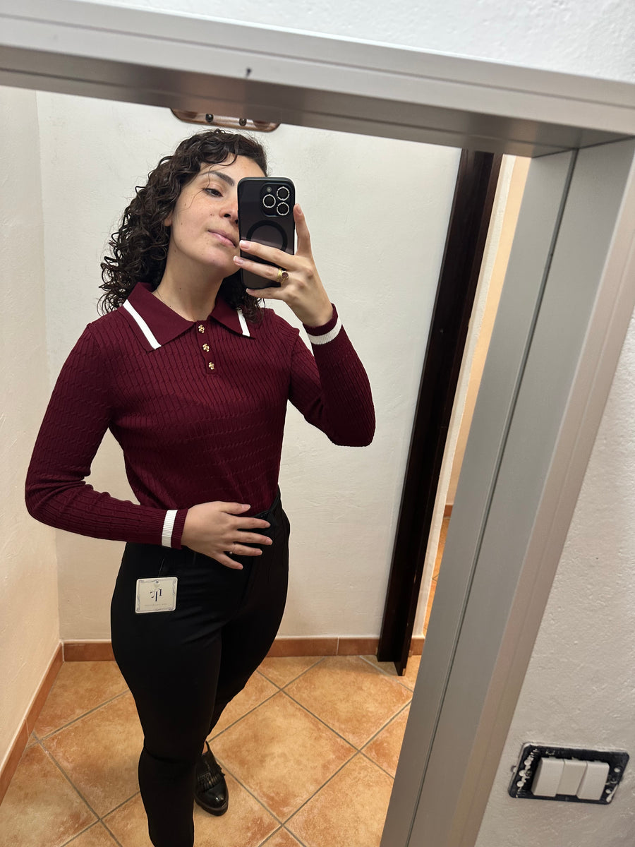 Maglioncino colletto a polo