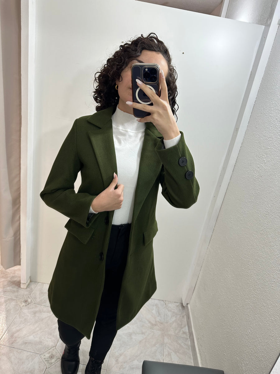 Cappotto classic verde militare