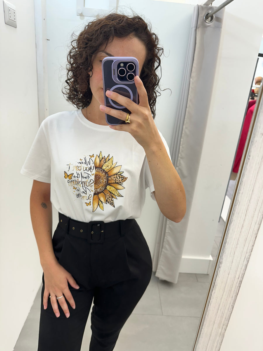 T shirt girasole e scritte