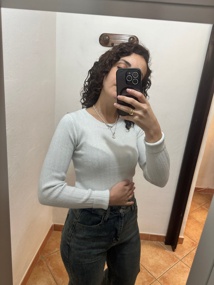 Maglioncino lurex girocollo