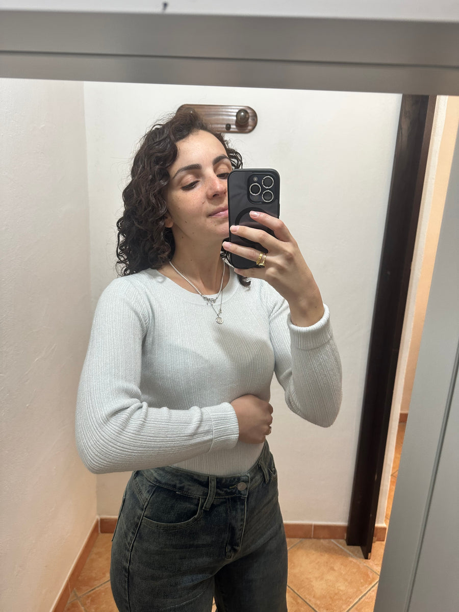 Maglioncino lurex girocollo